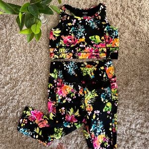Torrid Activewear Bra and Leggings Set - Colorful Floral | Size 1 | 1x | 14/16